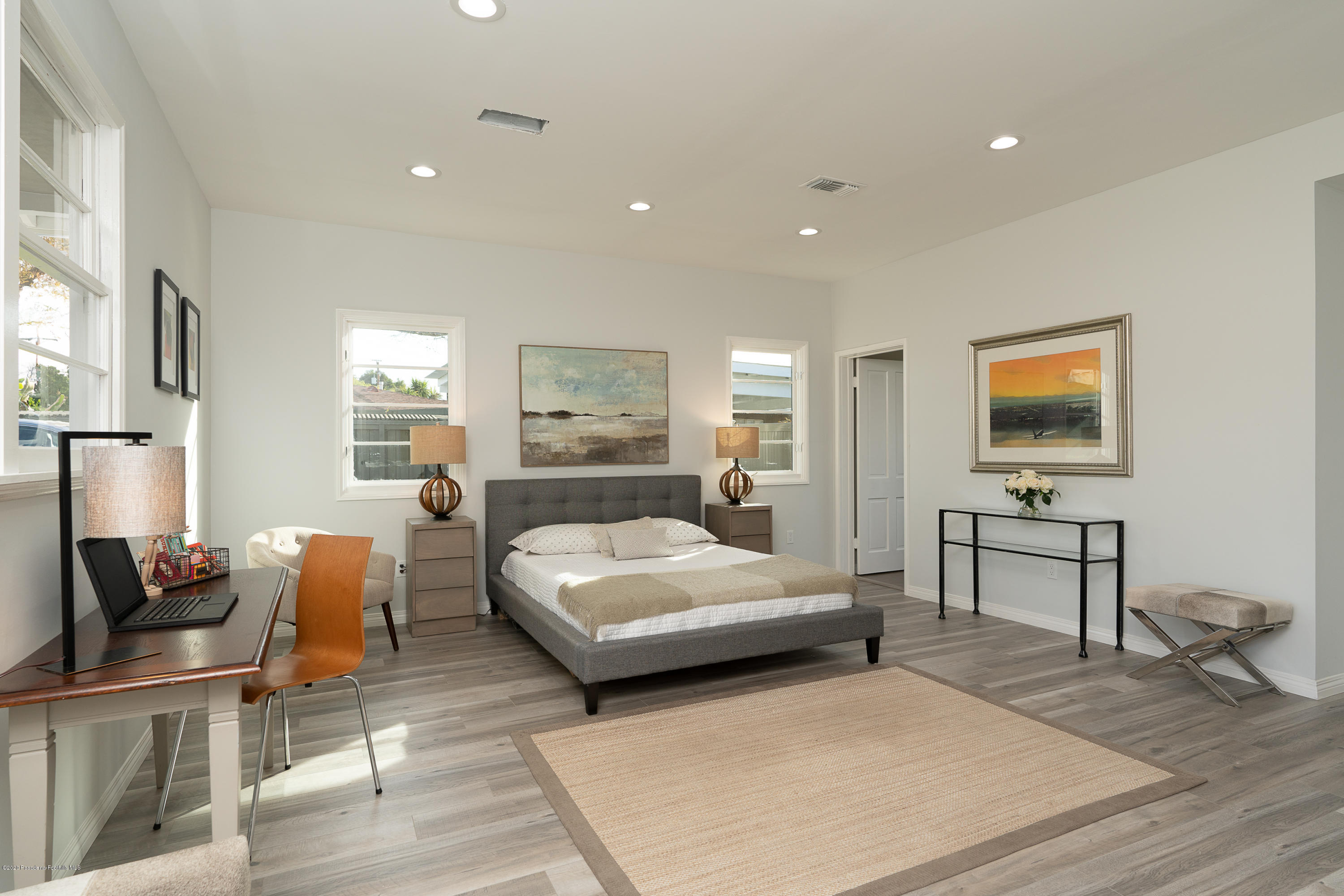 3248 George Circle Pasadena, CA 91107 - Photo 10 of 34 a bedroom with furniture and a flat screen tv