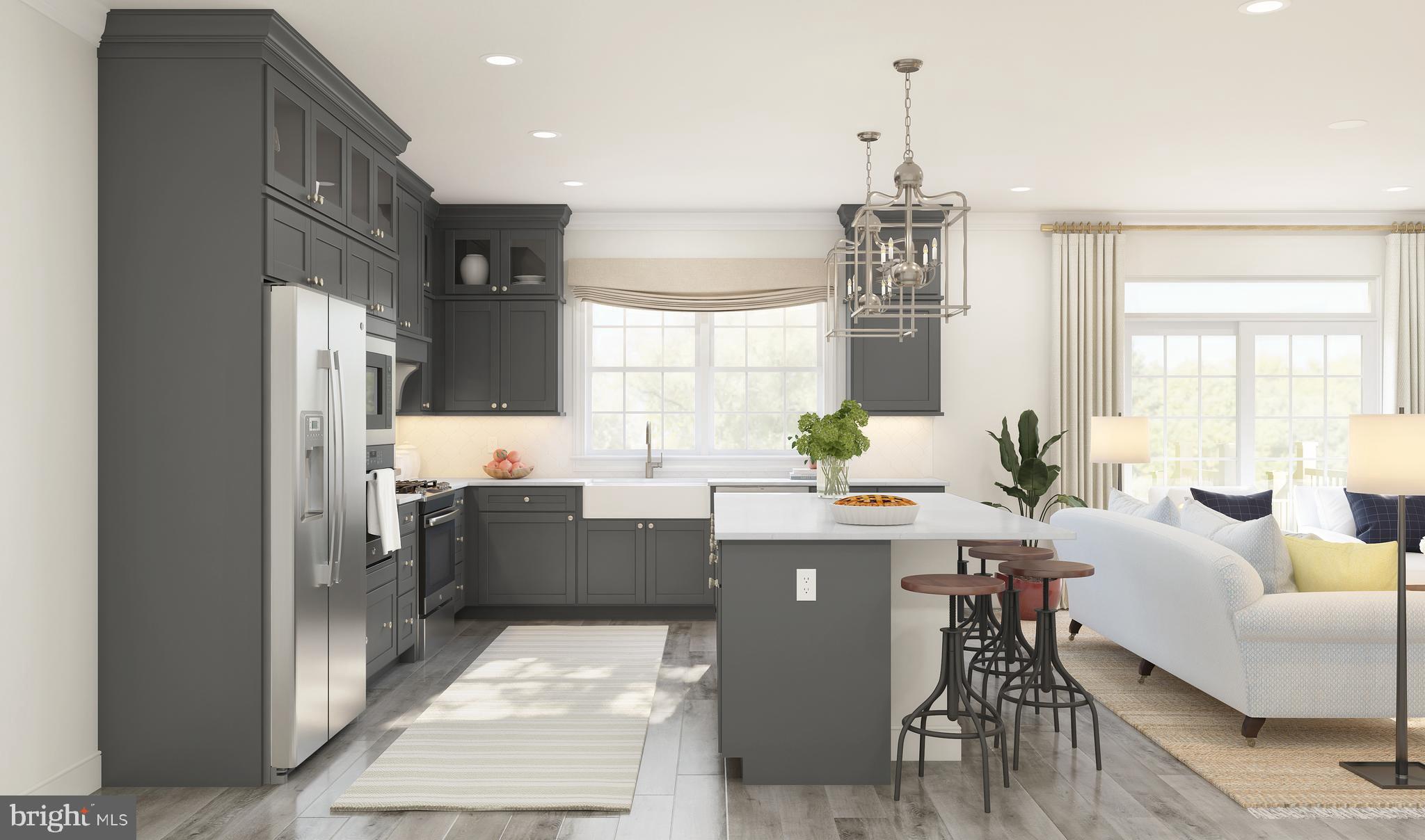 3704 Jordan Drive, Unit 3701 West Windsor, NJ 08550 - Photo 6 of 14 a room with kitchen island granite countertop furniture and a chandelier