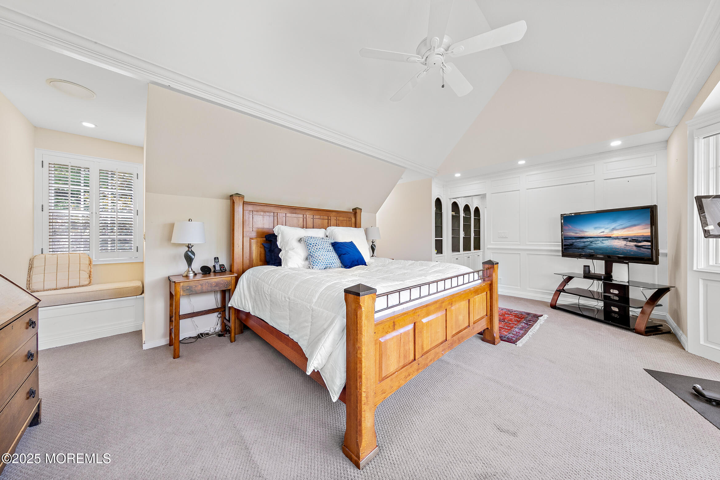 45 Wardell Avenue Rumson, NJ 07760 - Photo 21 of 57 a bed room with furniture and a flat screen tv