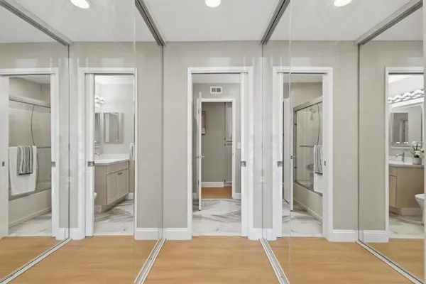 a view of room with bathroom
