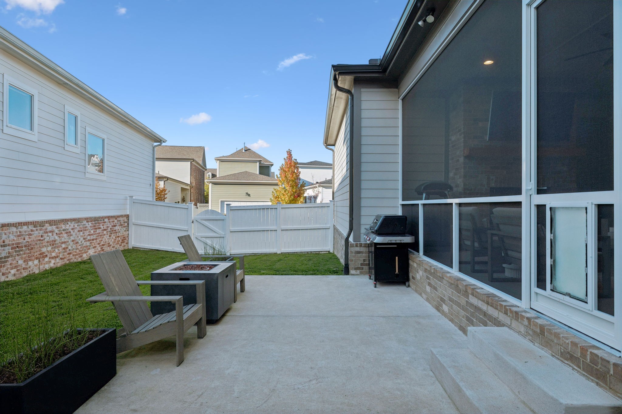 3091 Conar Street Franklin, TN 37064 - Photo 58 of 79 a backyard of a house with barbeque oven and outdoor seating