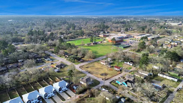 an aerial view of multiple house