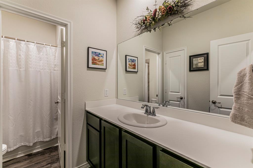 217 Watson Street Red Oak, TX 75154 - Photo 19 of 26 a bathroom with a sink and a mirror