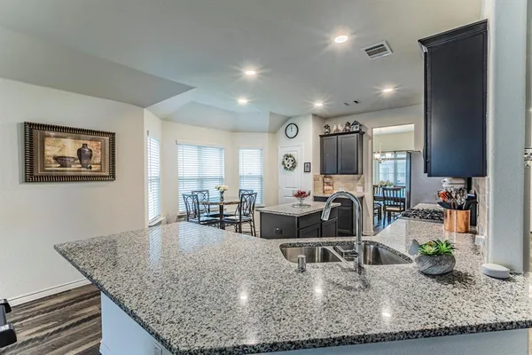 a view of a living room and dining room
