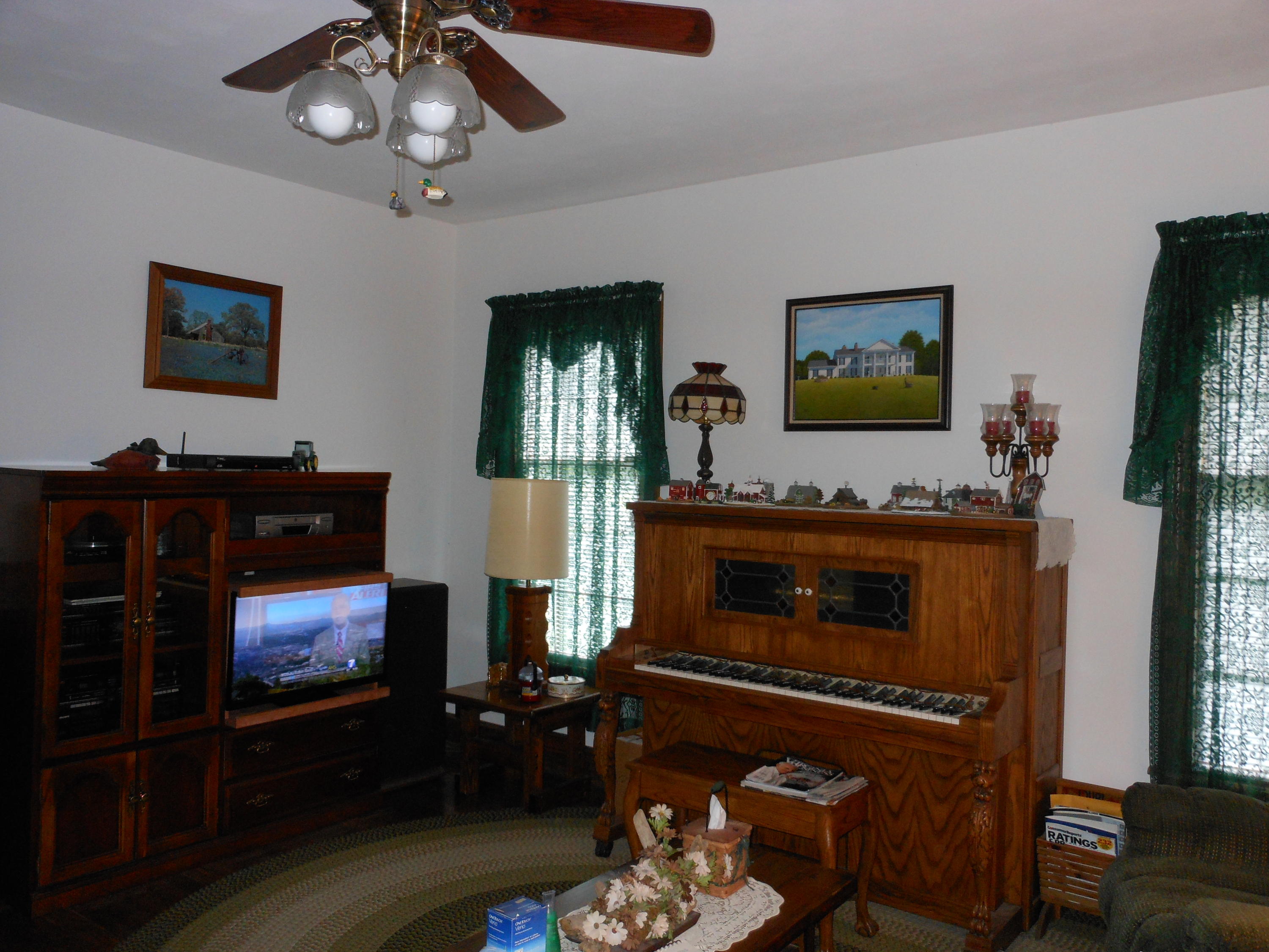 4019 Goodview Road Goodview, VA 24095 - Photo 24 of 47 a living room with furniture a flat screen tv and a fireplace