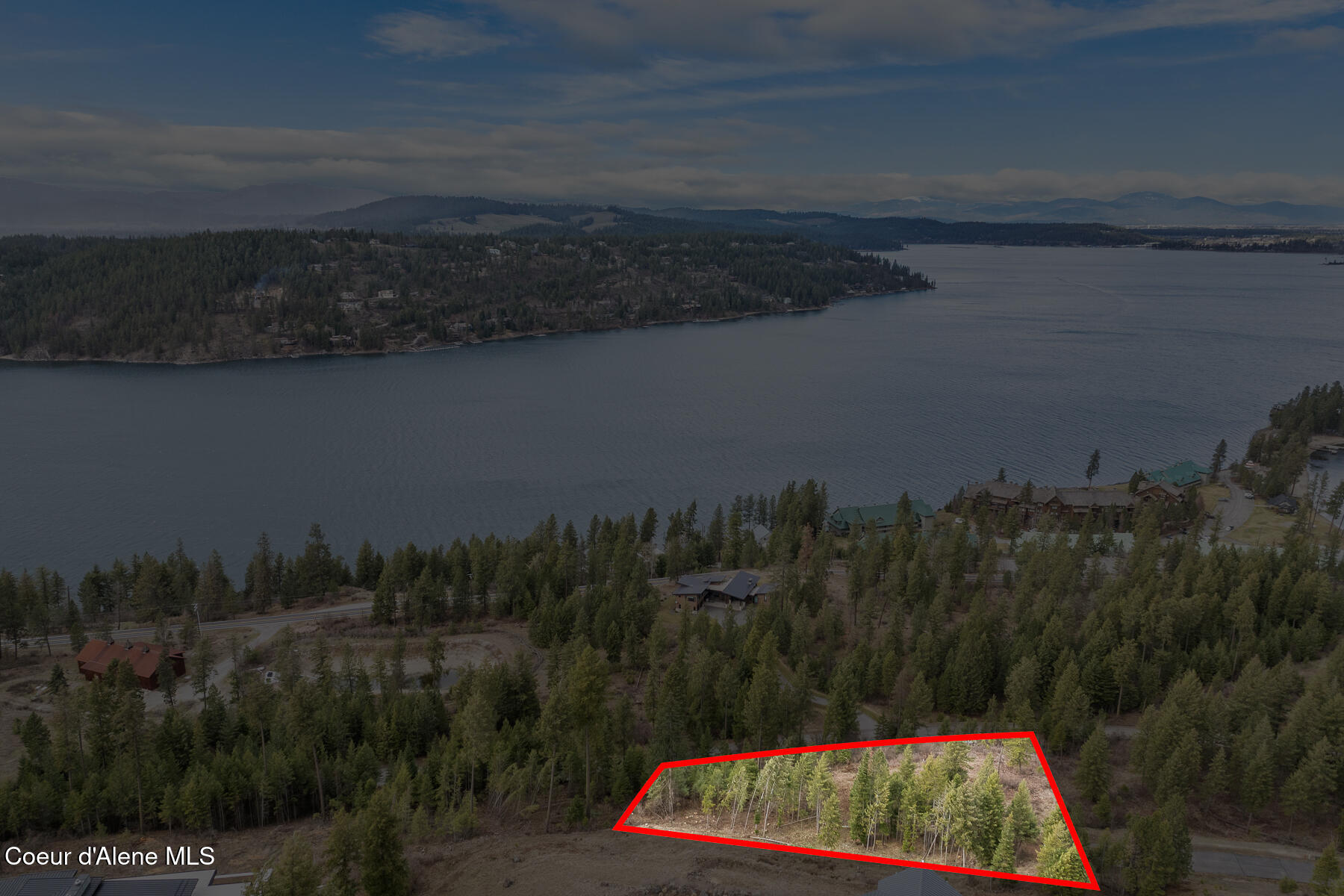 Lot 24 East Harrow Road Harrison, ID 83833 - Photo 14 of 19 Aerial_Lot24-9_Outlined