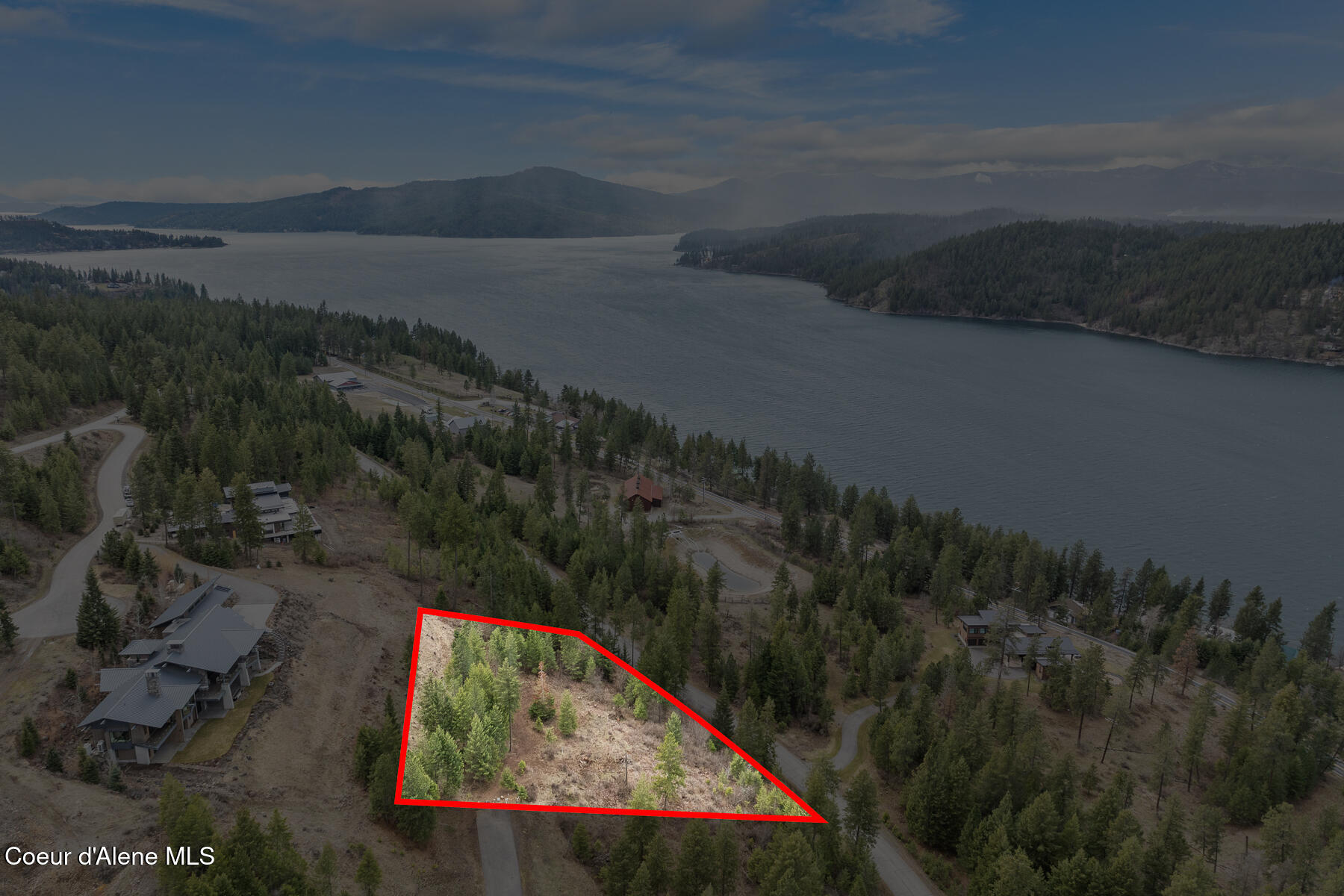 Lot 24 East Harrow Road Harrison, ID 83833 - Photo 17 of 19 Aerial_Lot24-10_Outlined