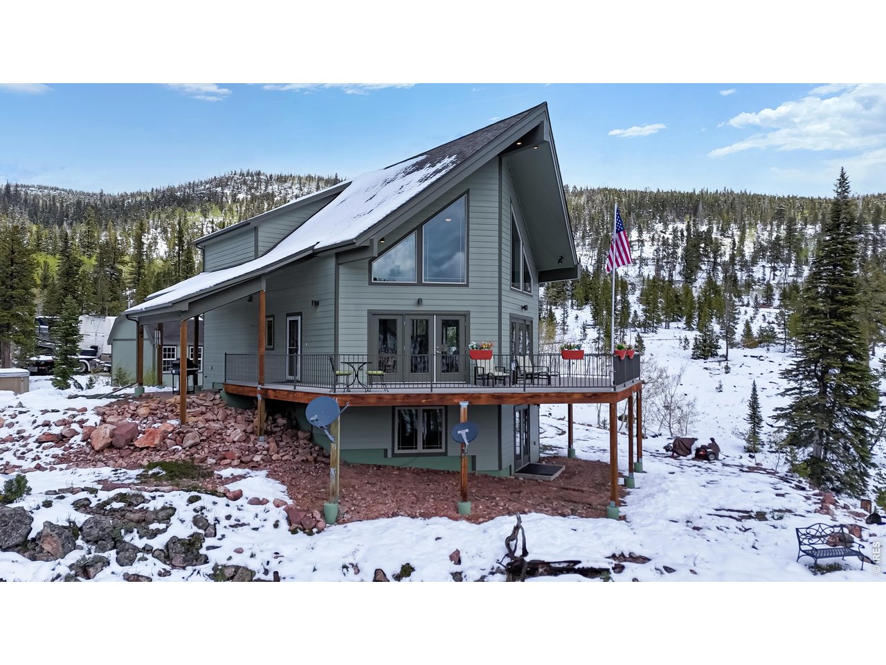 296 Elkridge Road Red Feather Lakes, CO 80545 - Photo 4 of 47 Large trex deck to take in the scenic views