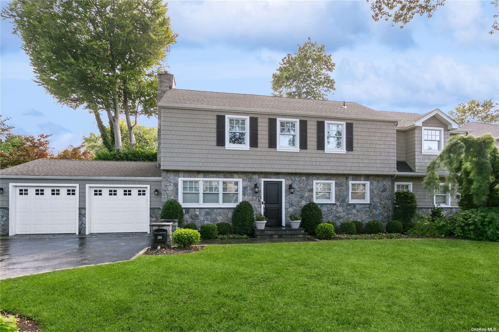 Beautiful Stone Front/Vinyl Siding Traditional Colonial with Terrific Curb Appeal