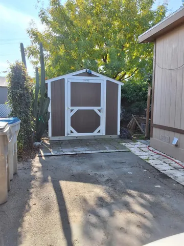 a backyard of a house