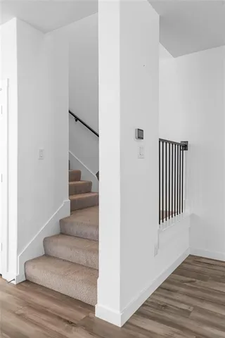 a view of a hallway with entryway