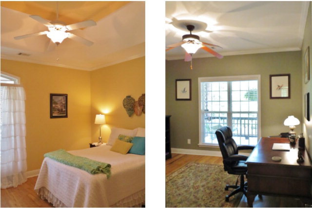 320 Eagle Ridge Road Macon, GA 31216 - Photo 17 of 35 a bedroom with a bed and a chandelier