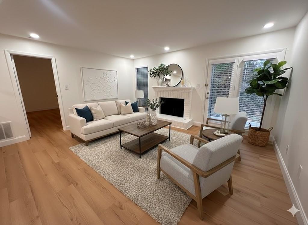 514 Tuxworth Circle Decatur, GA 30033 - Photo 11 of 34 a living room with furniture and a clock