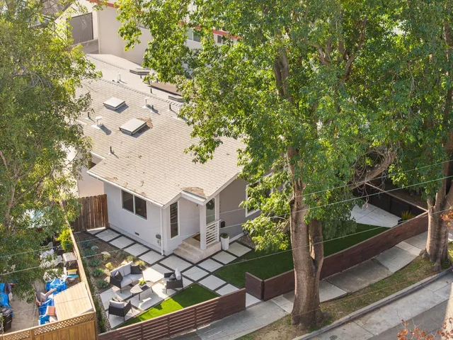 an aerial view of a city