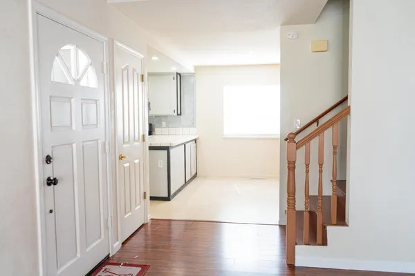 a view of front door with hallway