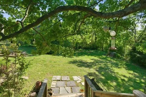 a view of yard with green space