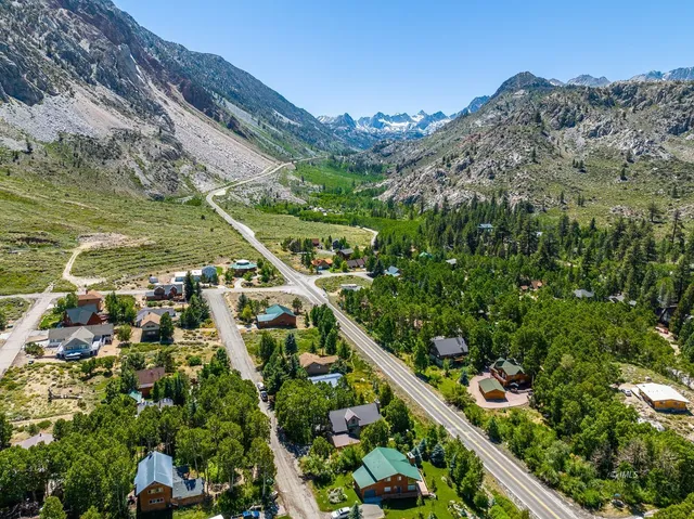 a view of a houses with a lush green forest