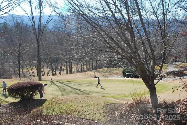 an aerial view of a house with a yard and swimming pool