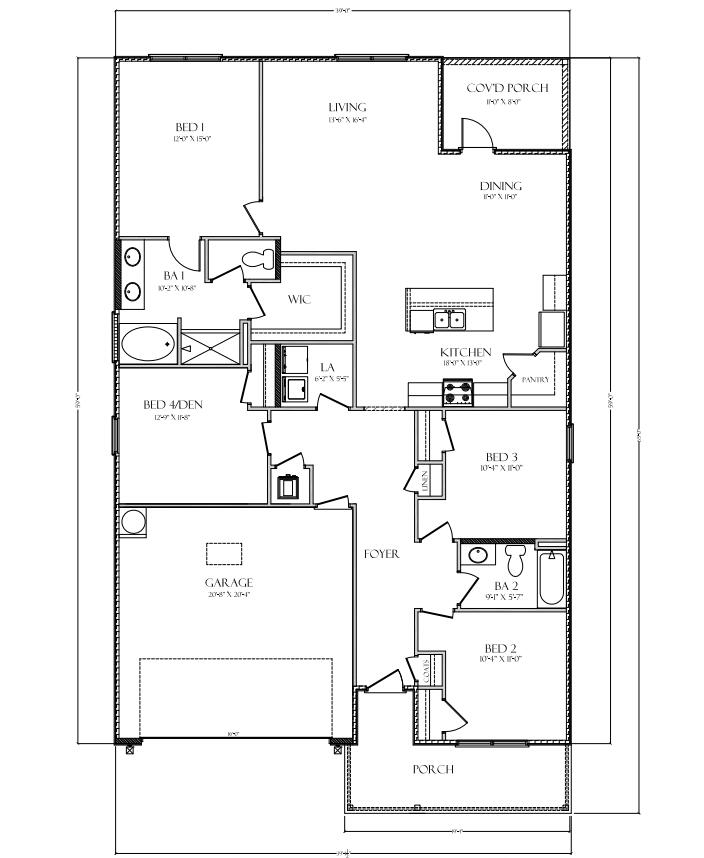 5751 Dearing Street Crestview, FL 32539 - Photo 30 of 30 Beau Floorplan