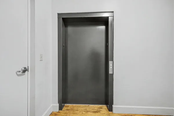 a close up of a door