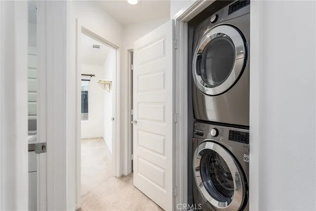 an empty room with closet