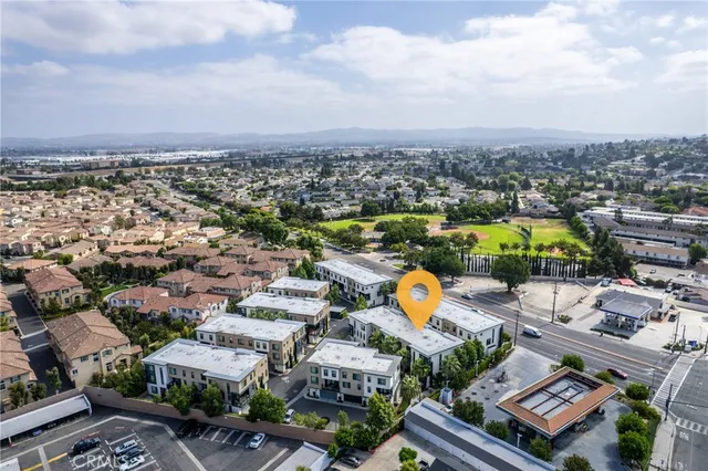 a front view of a building with street