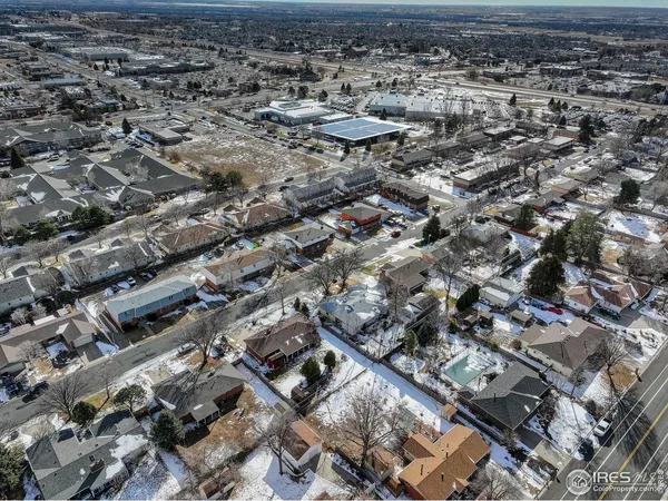an aerial view of a city