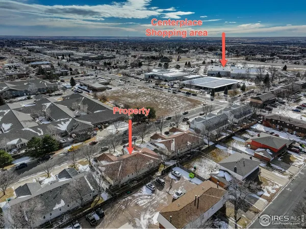 an aerial view of multiple house
