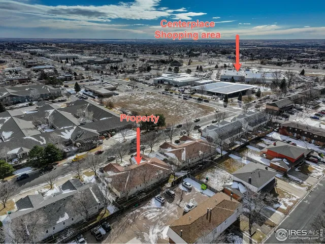 an aerial view of multiple house