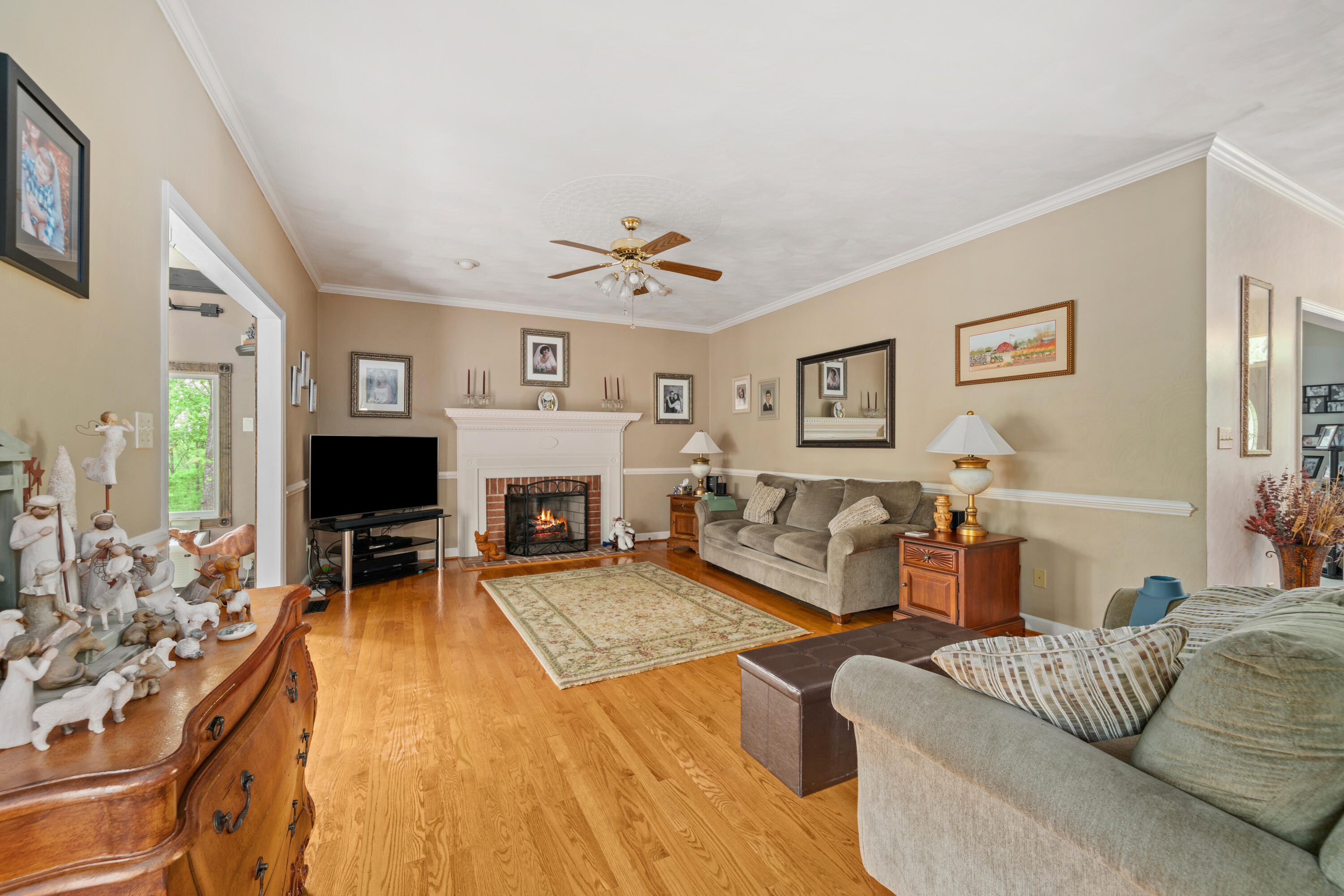 480 Downing Street Roanoke, VA 24019 - Photo 4 of 29 a living room with furniture and a fireplace