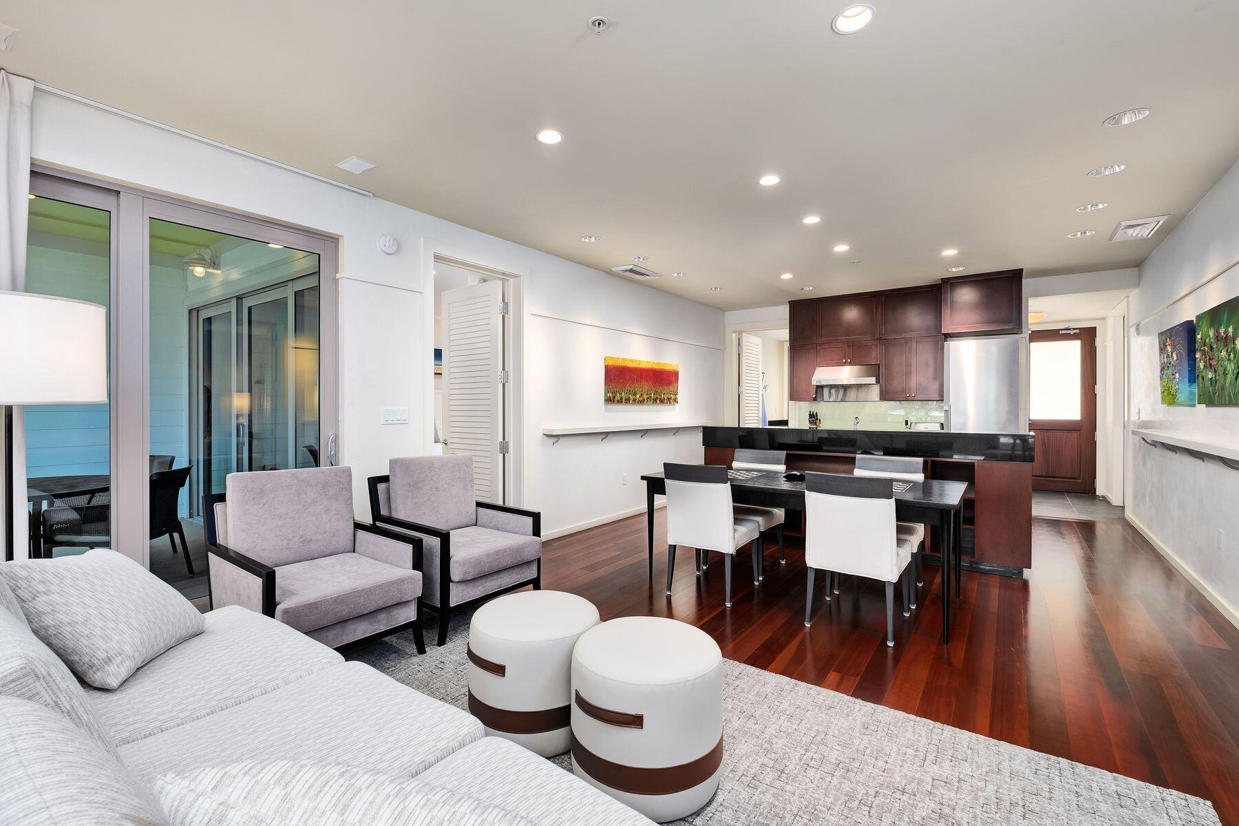 29 Goldenrod Circle, Unit 3018 Santa Rosa Beach, FL 32459 - Photo 3 of 22 a living room with lots of furniture and kitchen view