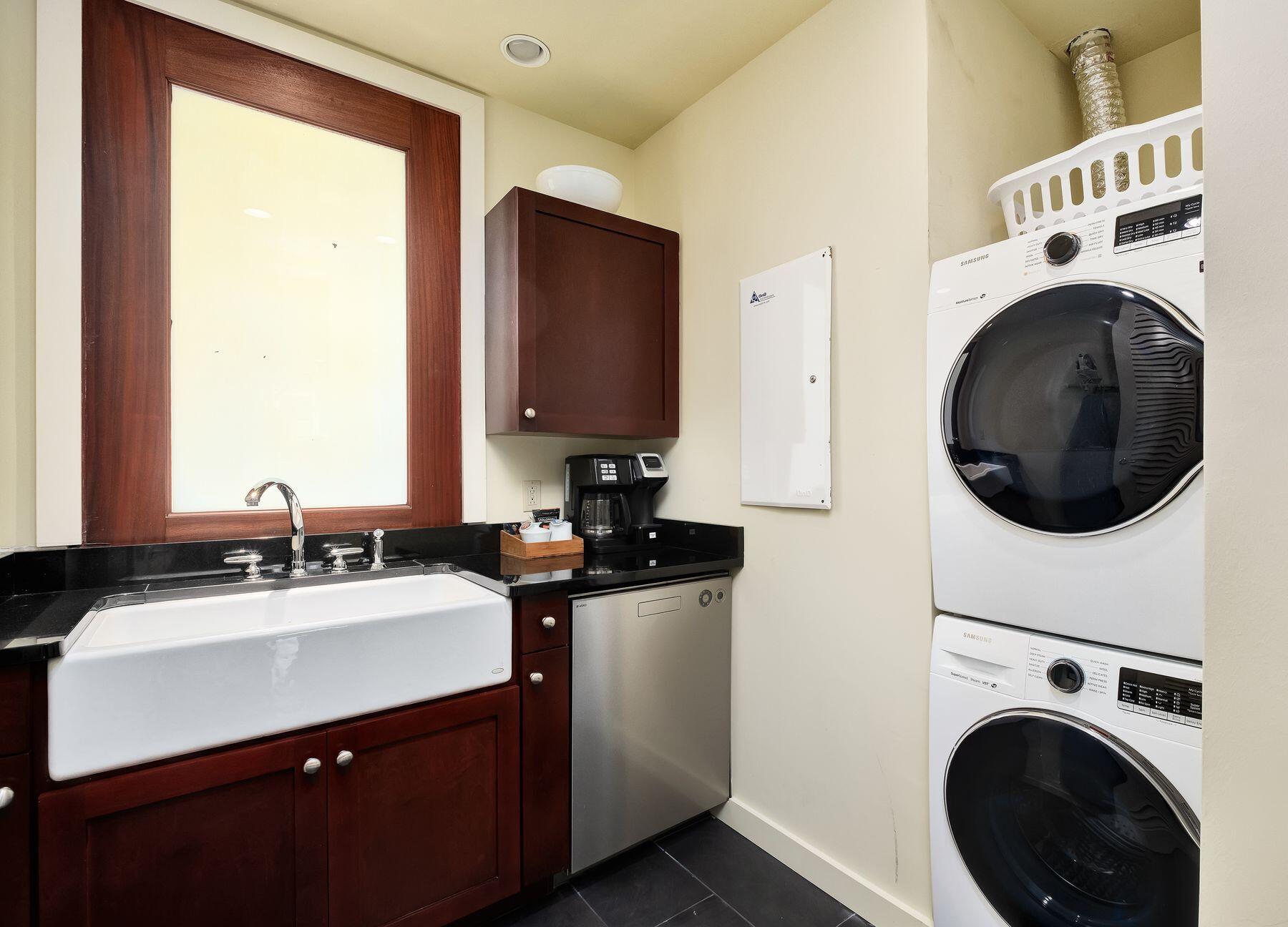29 Goldenrod Circle, Unit 3018 Santa Rosa Beach, FL 32459 - Photo 7 of 22 a utility room with sink dryer and washer