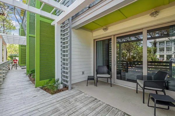 a view of a outdoor space with a table and chairs