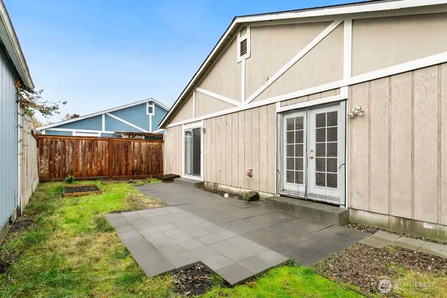 a backyard of a house