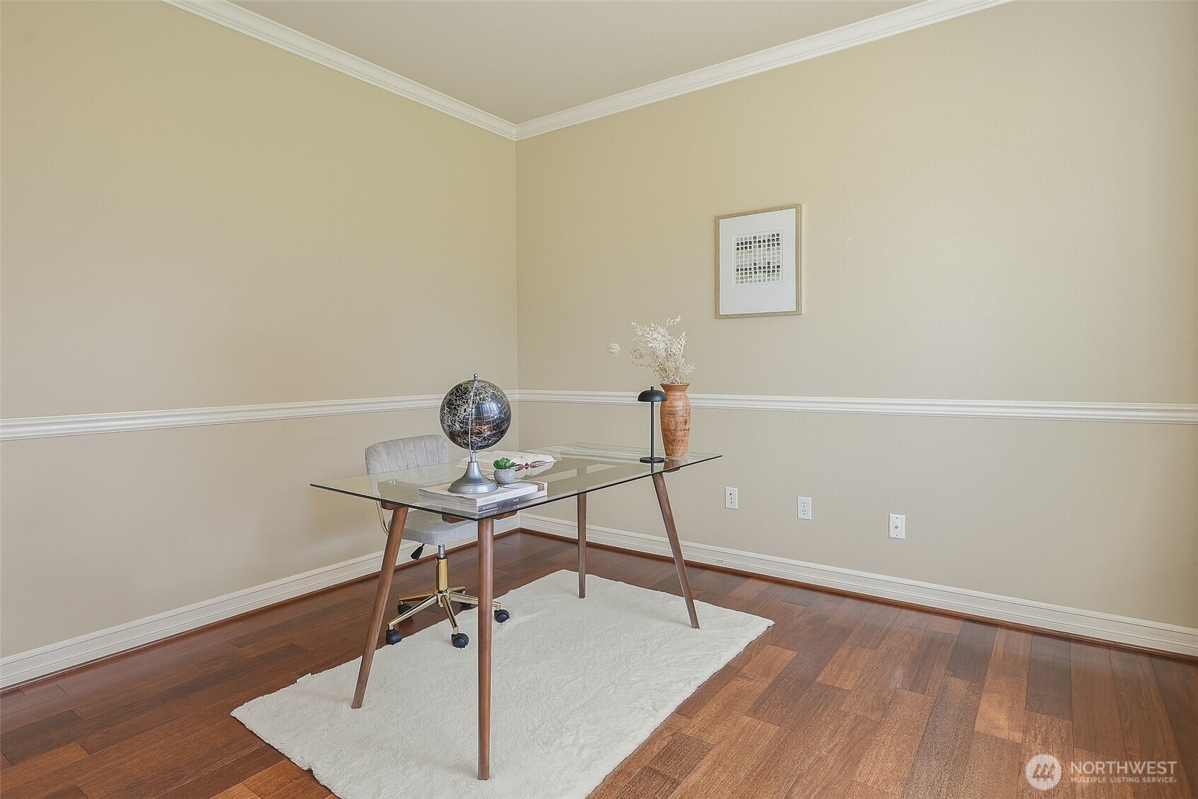 3932 221st Place Southeast Bothell, WA 98021 - Photo 19 of 36 a view of a workspace with wooden floor