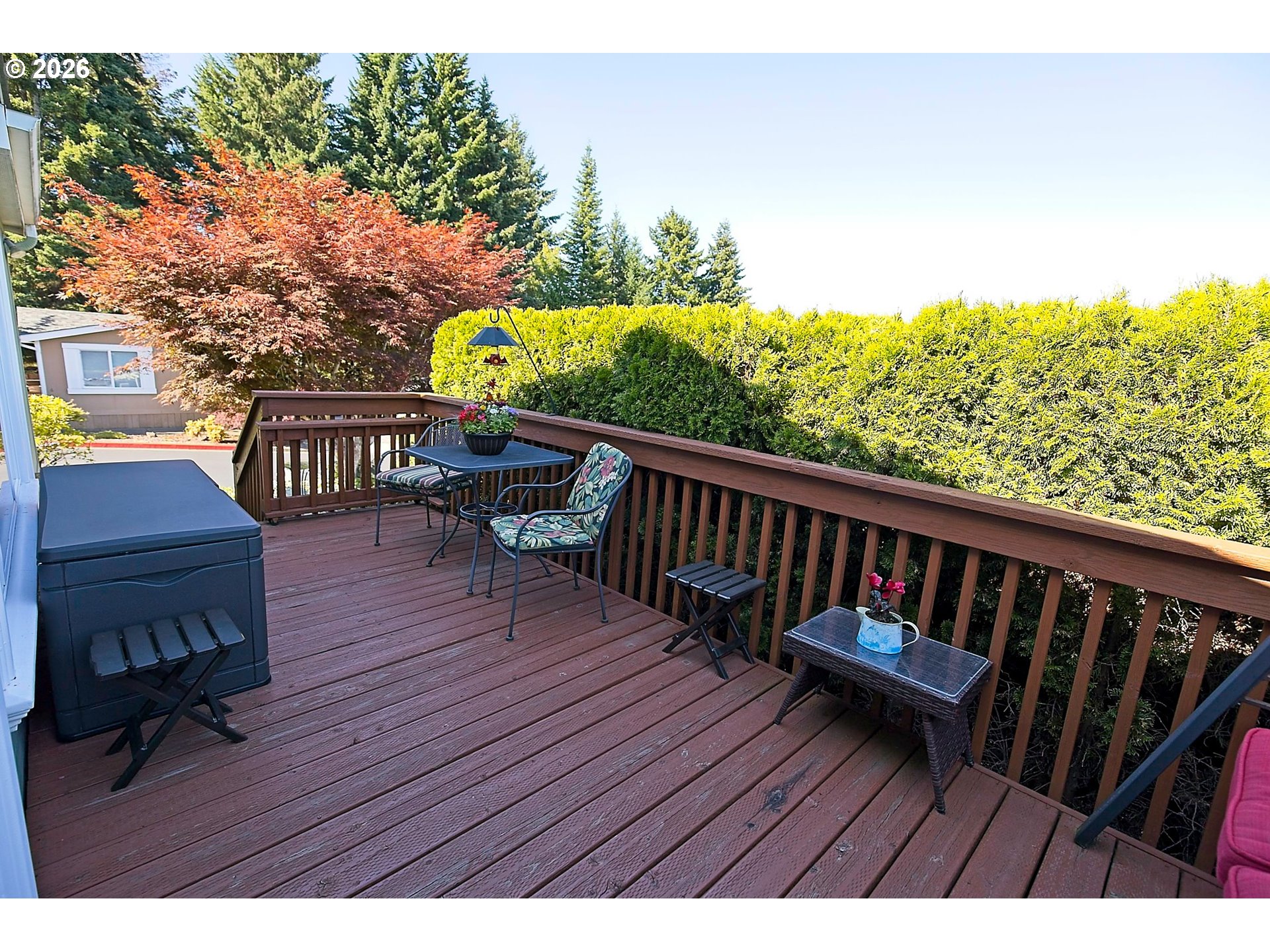 1630 Wallace Road Northwest Salem, OR 97304 - Photo 21 of 24 a view of balcony with wooden floor outdoor seating and city view
