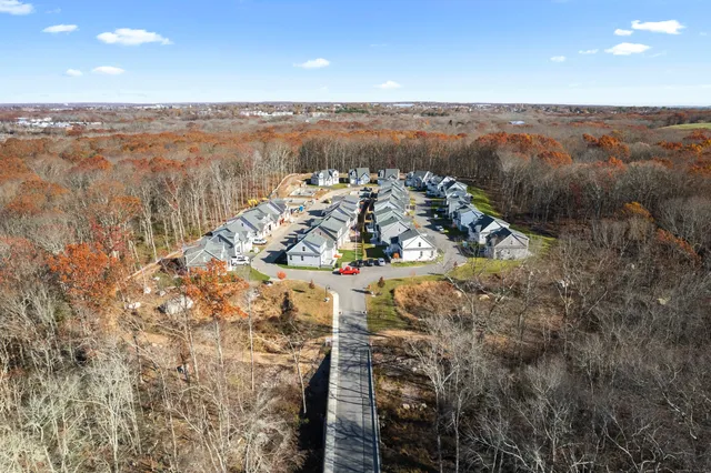 an aerial view of multiple house