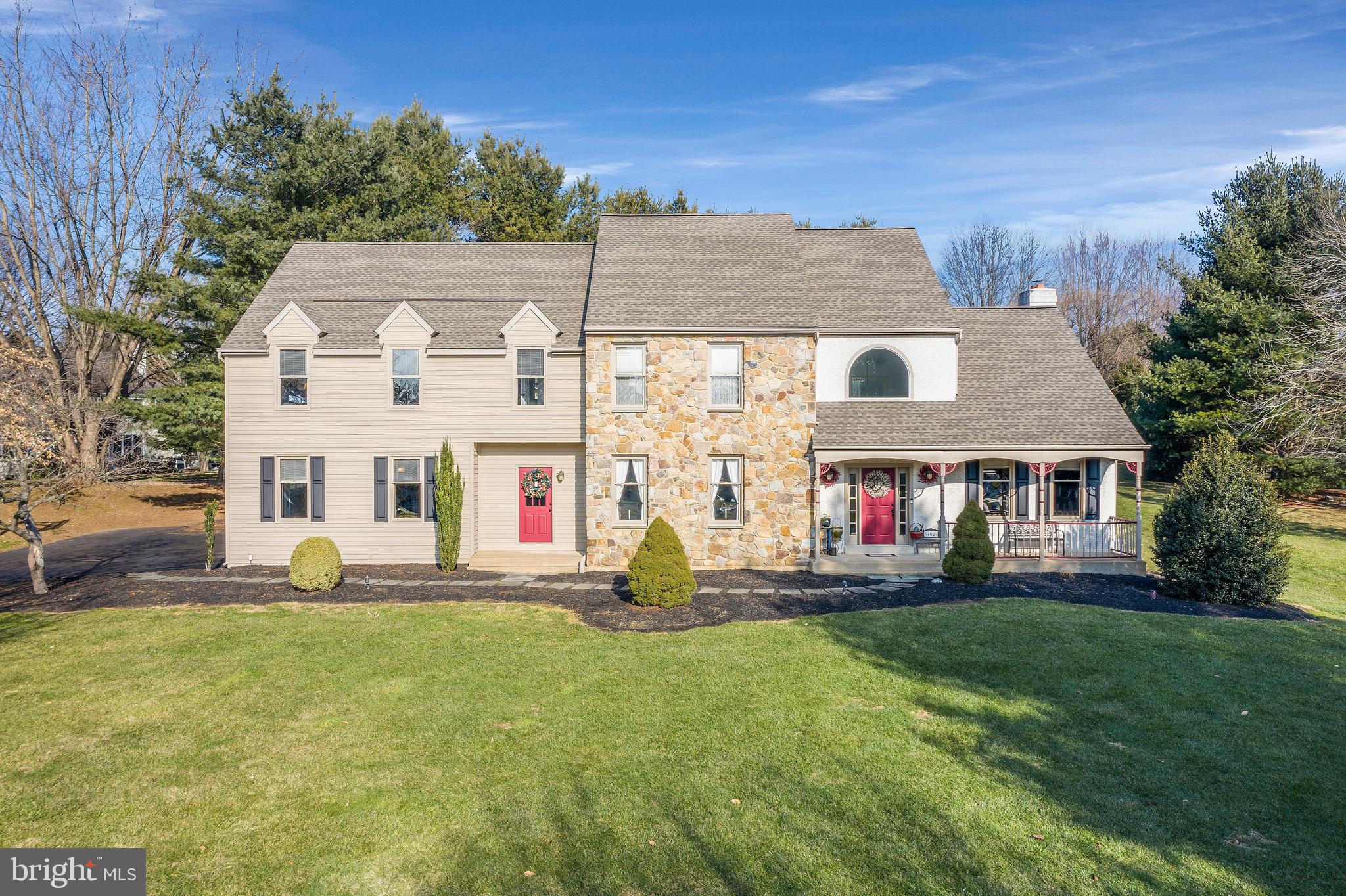 302 Barn Hill Road West Chester, PA 19382 - Photo 1 of 47 Stone & Cedar Siding Front with front Porch