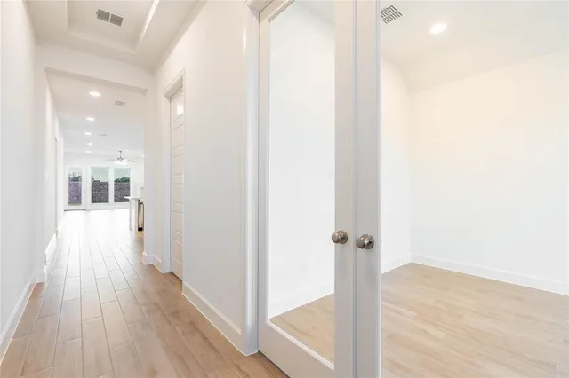 wooden floor in a gallery