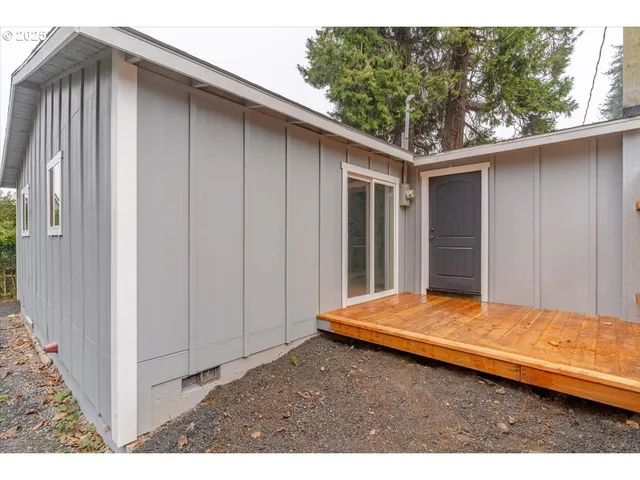 a backyard of a house