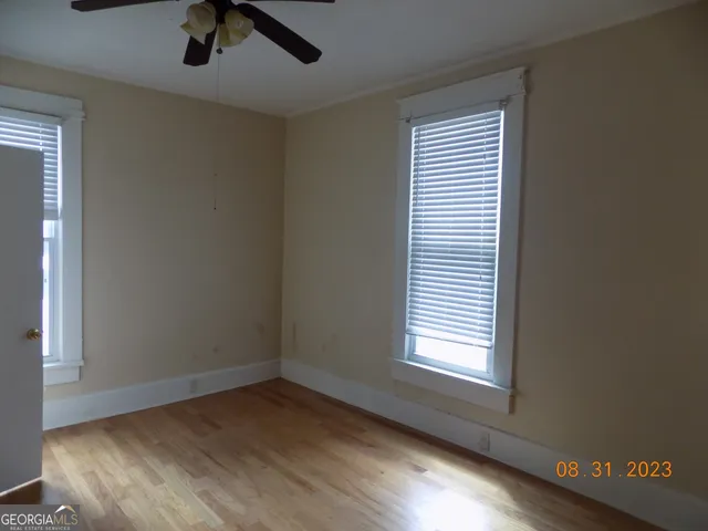 an empty room with a window