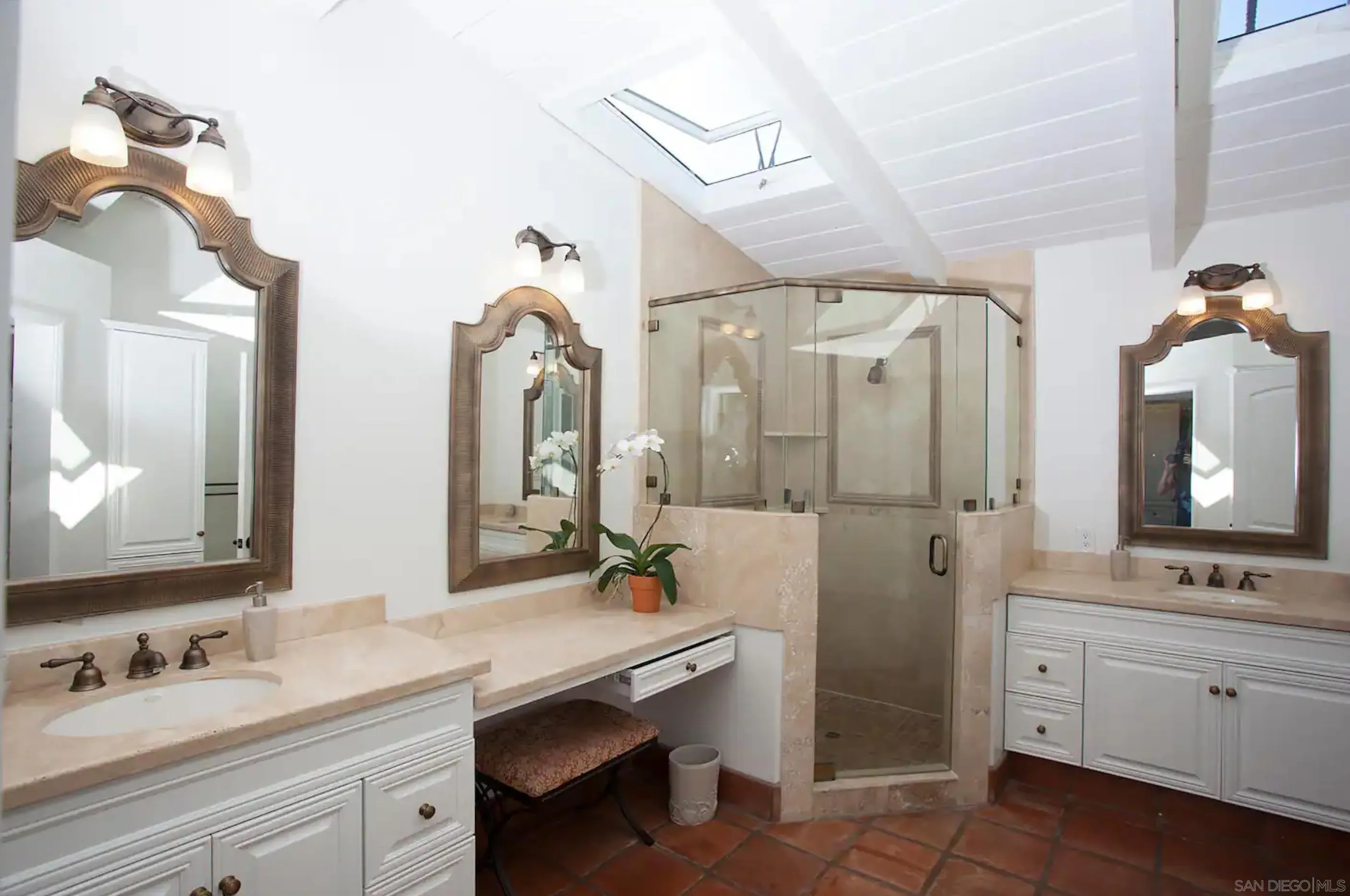 8381 El Paseo Grande La Jolla, CA 92037 - Photo 12 of 21 a spacious bathroom with a double vanity sink mirror and double