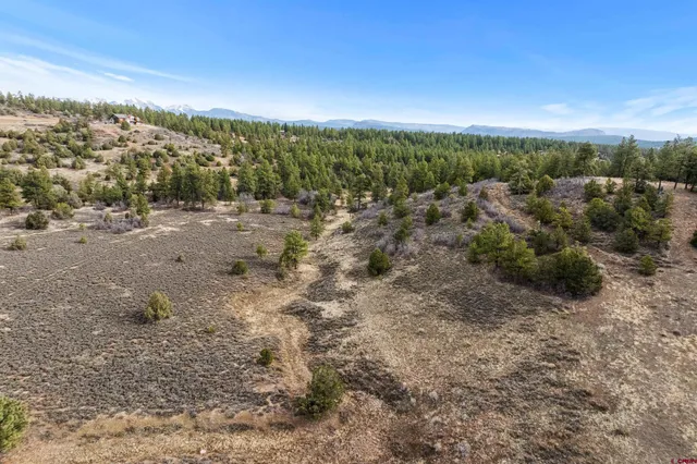 a view of a yard with mountain and mountains