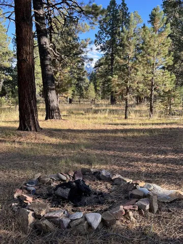 a view of outdoor space with deck and view