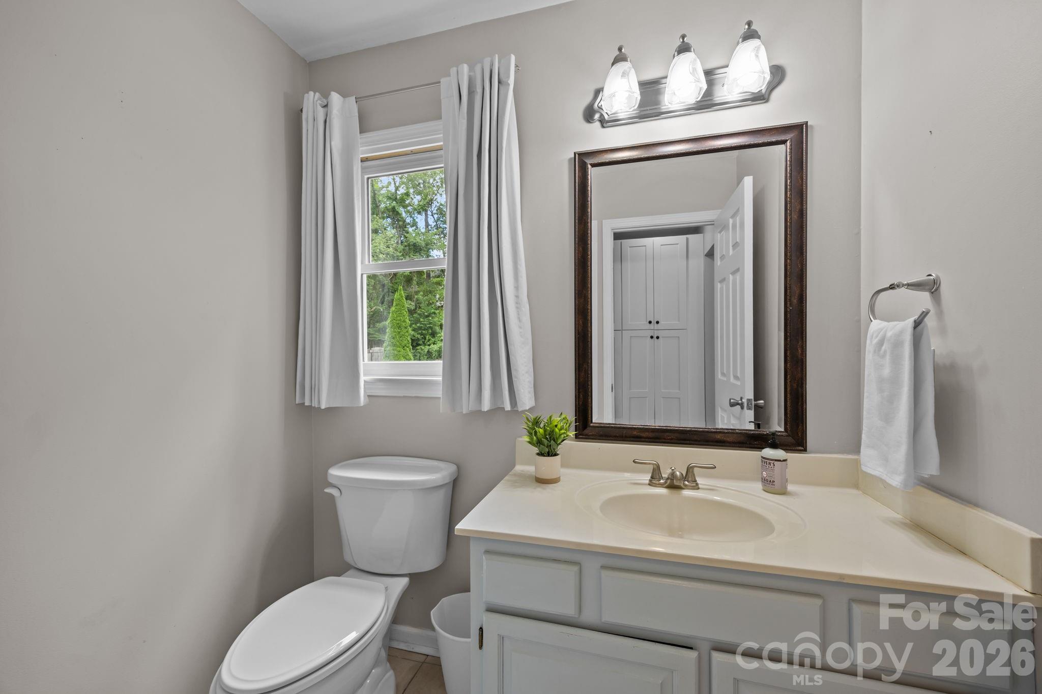 6 Springfield Way Arden, NC 28704 - Photo 20 of 47 a bathroom with a toilet sink and mirror