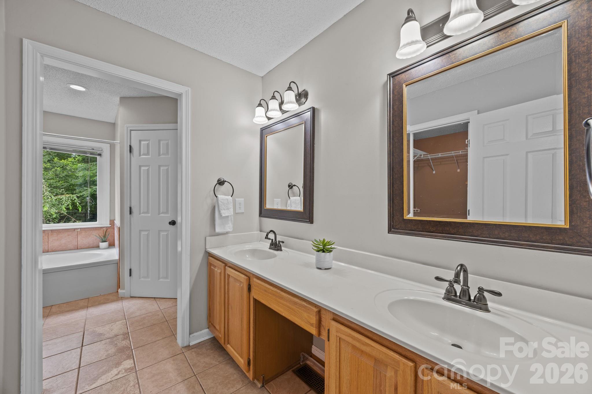 6 Springfield Way Arden, NC 28704 - Photo 24 of 47 a spacious bathroom with a double vanity sink and a mirror