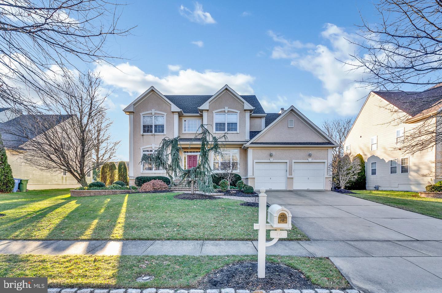 Lovely landscaping and paver walkway