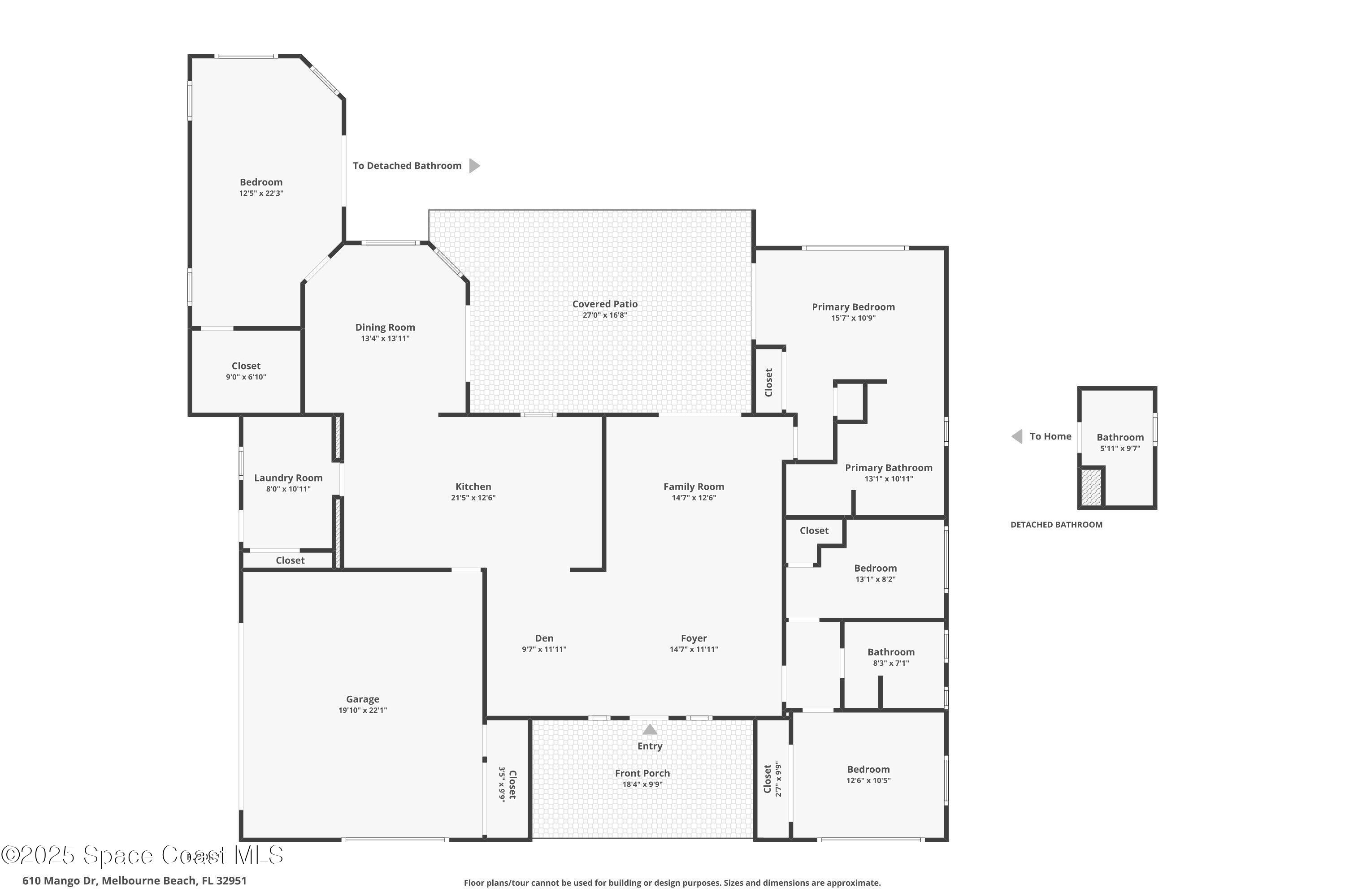 610 Mango Drive Melbourne Beach, FL 32951 - Photo 38 of 38 610 Mango St Floor Plan