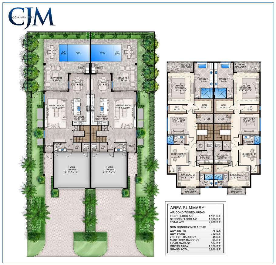 434 Northeast Wavecrest Way Boca Raton, FL 33432 - Photo 35 of 35 Floor plan