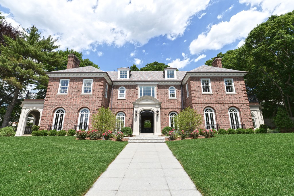 201 Hyslop Road Brookline, MA 02445 - Photo 3 of 30 front view of a house with a yard